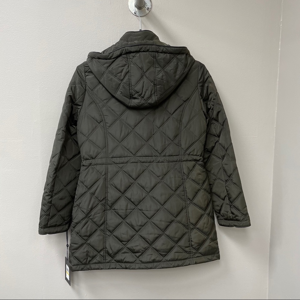 DKNY Dark Green Trench Size M - Picture 5 of 6